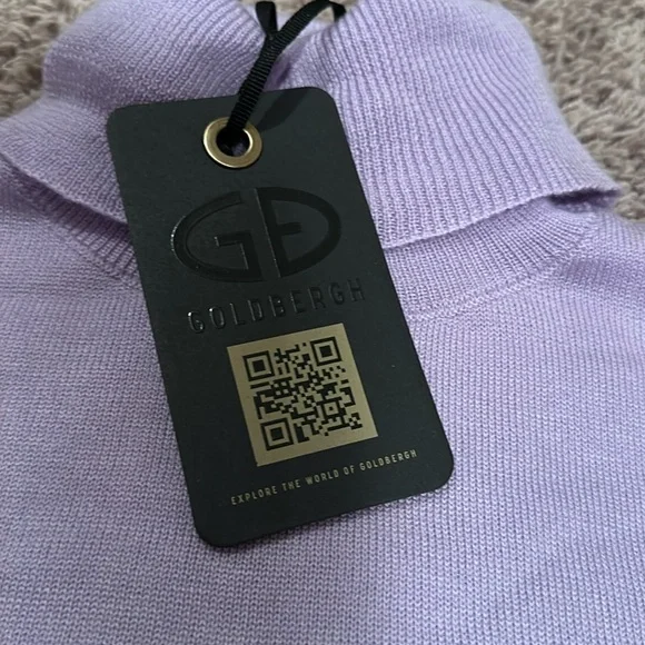 Goldbergh biscuit long sleeve knit ski sweater, sweet lilac size medium star